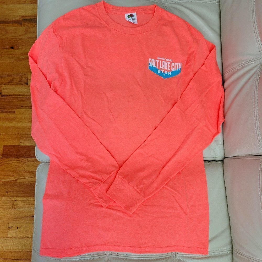 NEW Fruit Of The Loom Cotton United States Salt Lake City Utah Long Sleeve Top